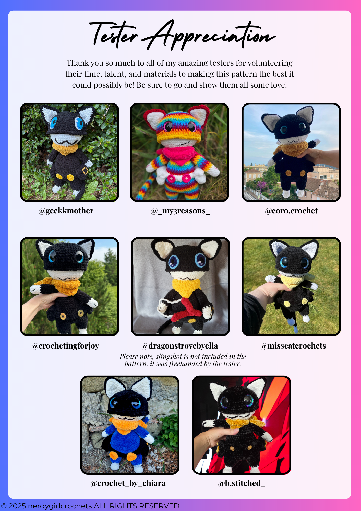 Zorro the Bandit Kitty Crochet Pattern