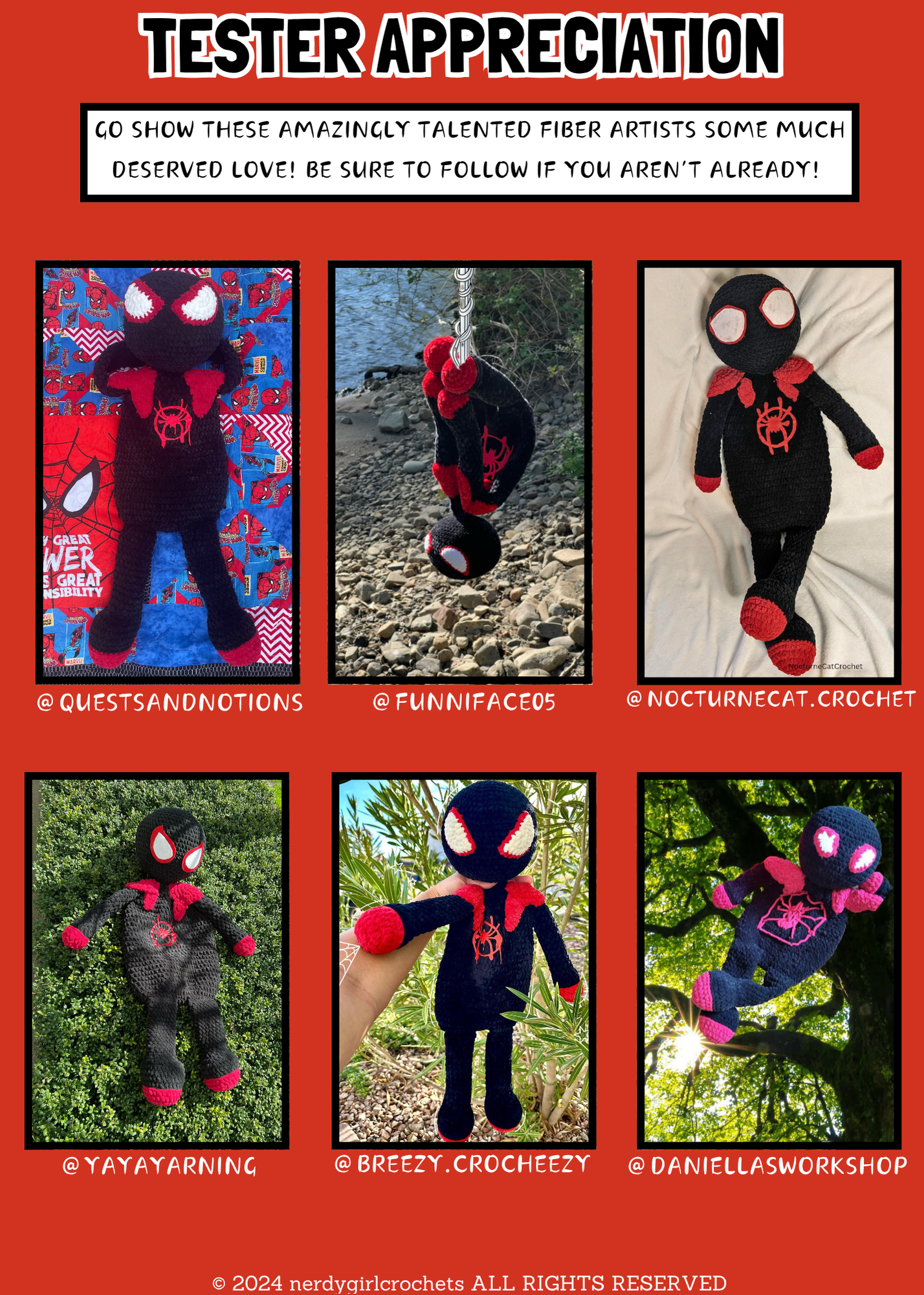 Black Suit Web Slinger Hugger Snuggler Crochet Pattern