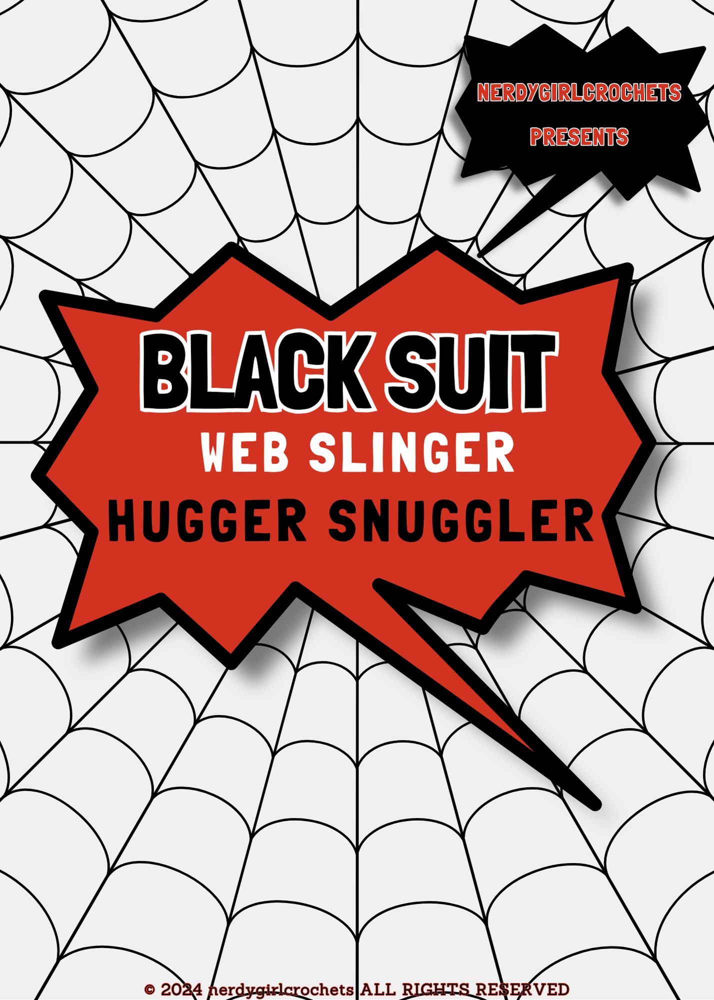 Black Suit Web Slinger Hugger Snuggler Crochet Pattern