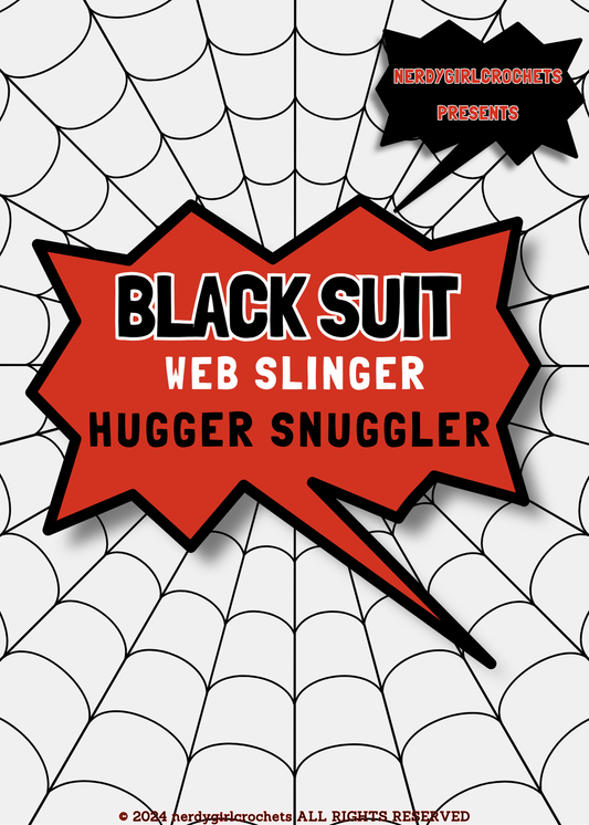 Black Suit Web Slinger Hugger Snuggler Crochet Pattern