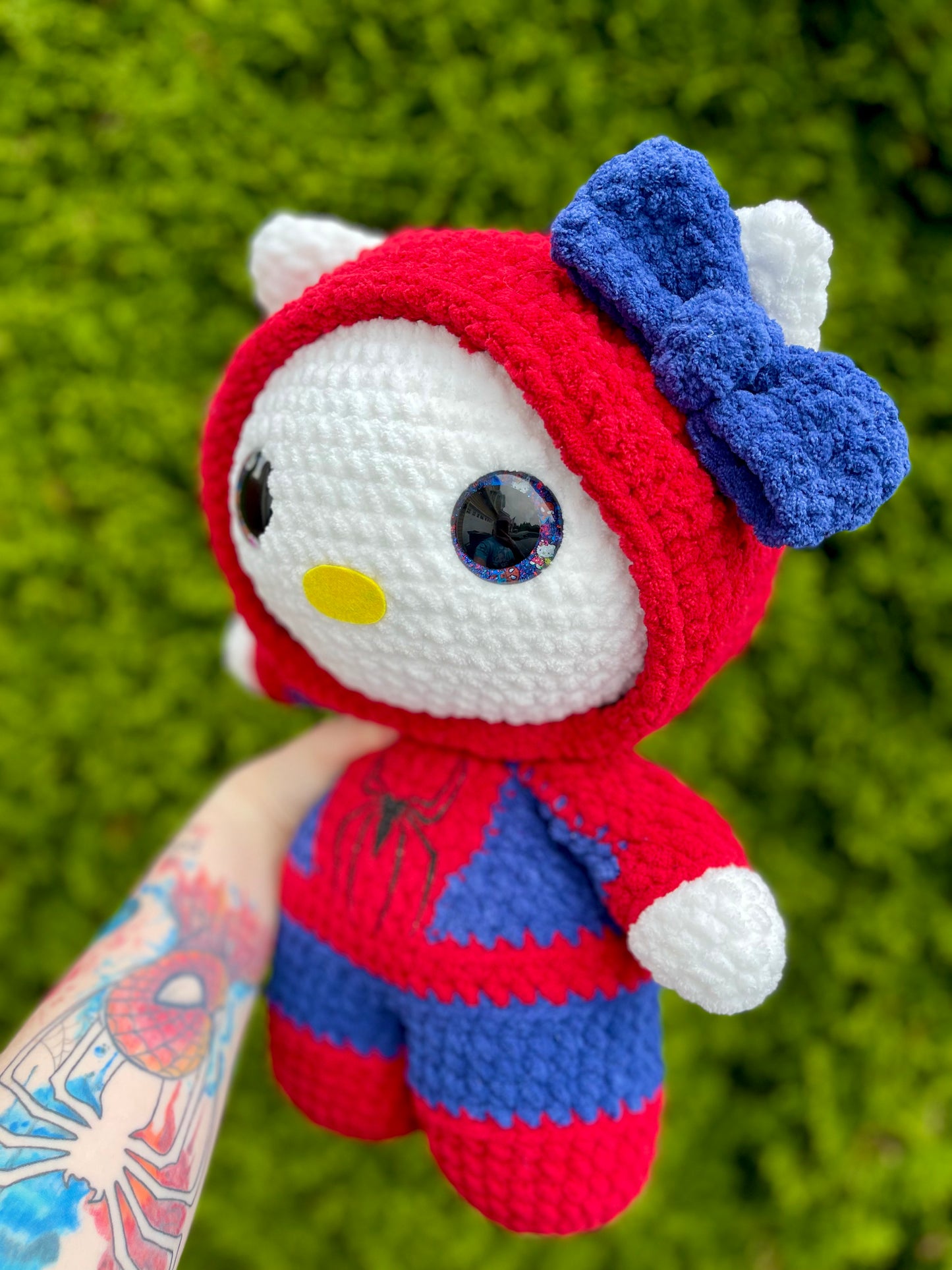 Spidey Hello Kitty Crocheted Plushie