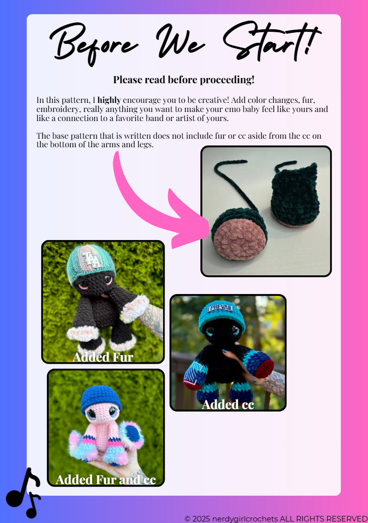 Emo Baby Crochet Pattern