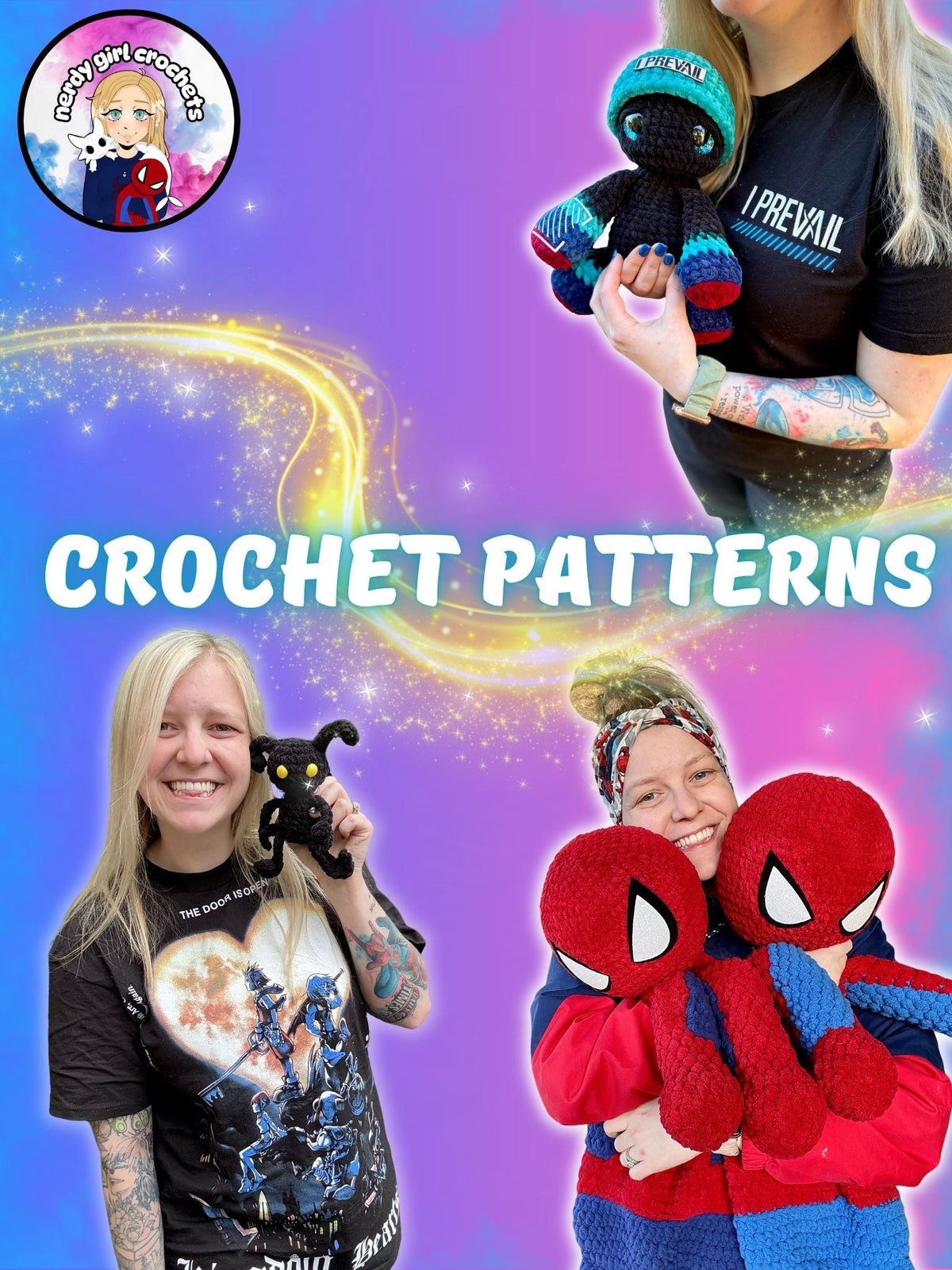 Crochet Patterns for Amigurumi designed by Nerdy Girl Crochets ✨
