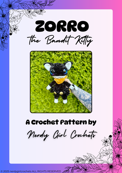 Zorro the Bandit Kitty Crochet Pattern