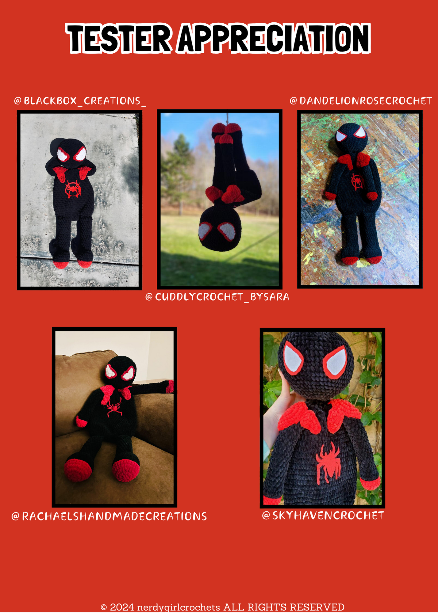 Black Suit Web Slinger Hugger Snuggler Crochet Pattern