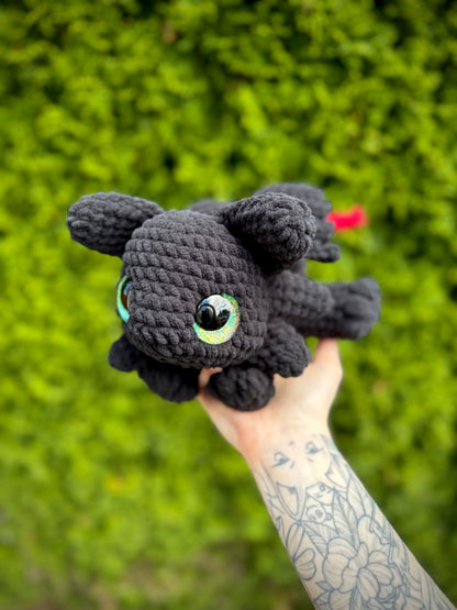 Toothless Dragon Crocheted Plushie