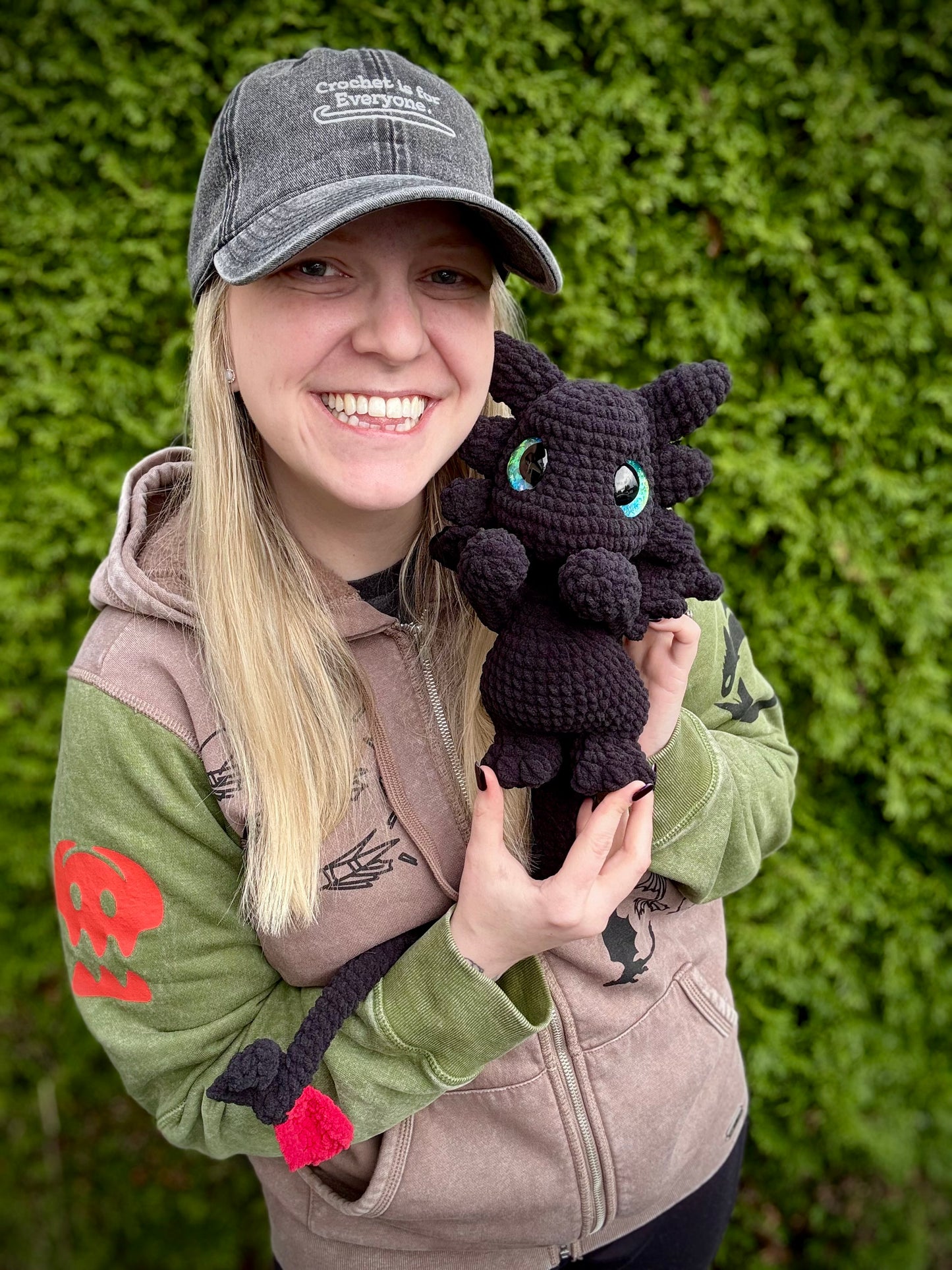 Toothless Dragon Crocheted Plushie