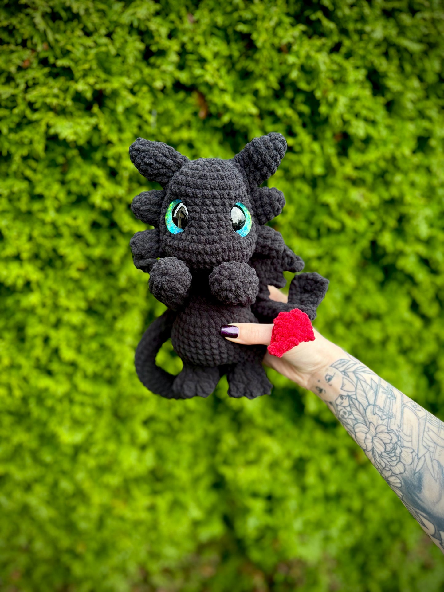 Toothless Dragon Crocheted Plushie