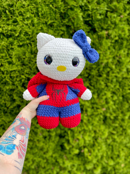 Spidey Hello Kitty Crocheted Plushie