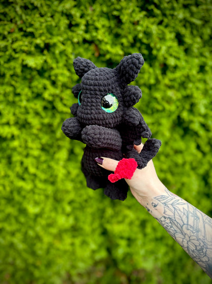 Toothless Dragon Crocheted Plushie