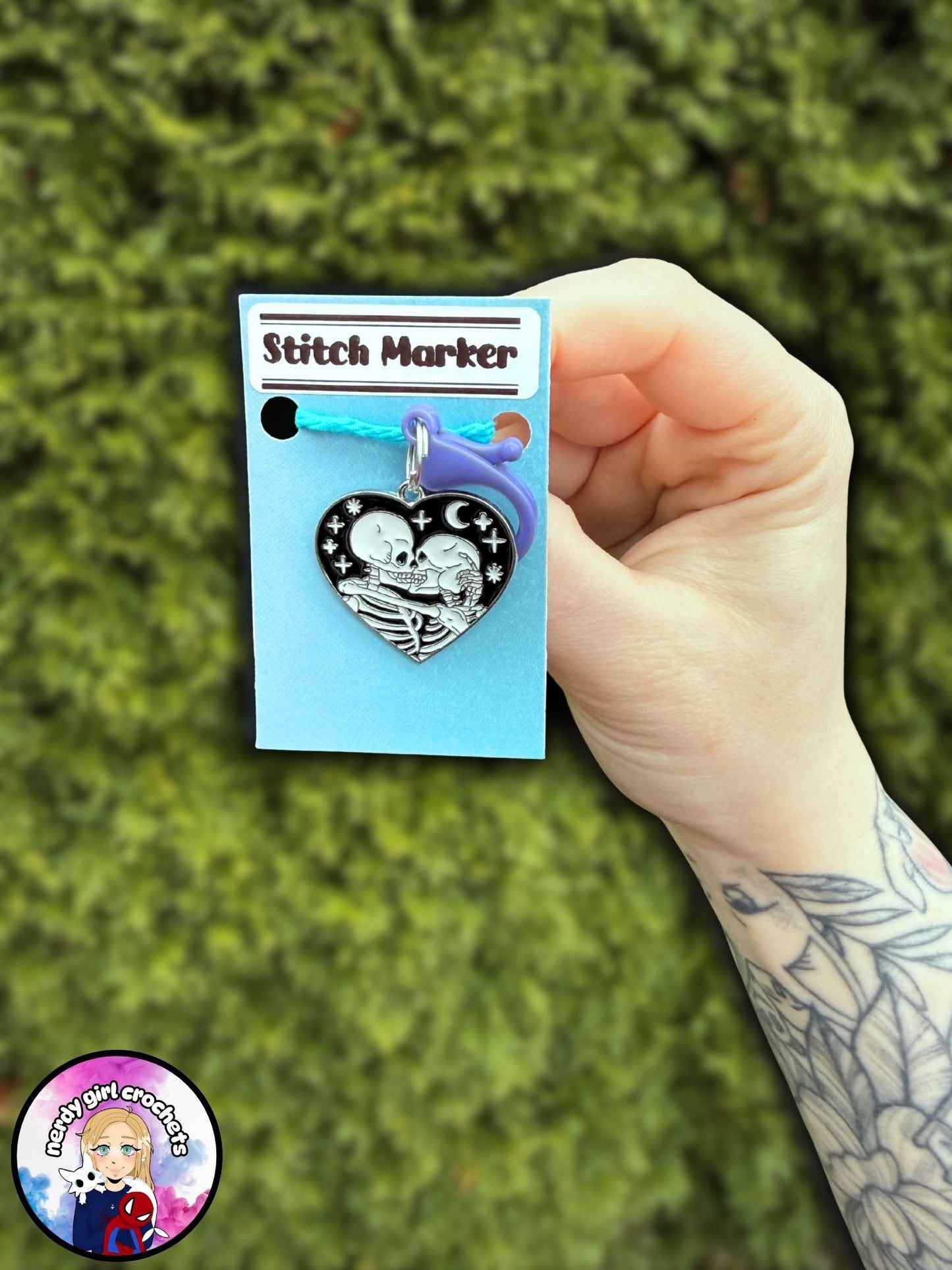 Skeletons in Love Stitch Marker