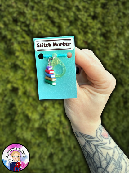 Stack of Books Stitch Marker